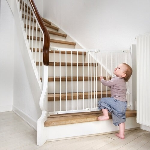 Barrière d'escalier rétractable pour enfants - Portail pour
